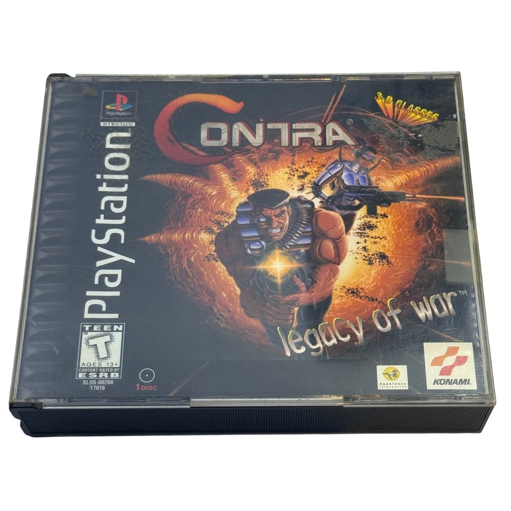 Contra Legacy of War Sony PlayStation 1 PS1 Konami SLUS-00288 1996 Retro Game